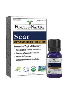 FORCES OF NATURE Scar Treatment, Organic Homeopathic Medicine & Essential Oils, 0.37 Fl Oz, Helps Reduce Appearance Of Stretch Marks, Burns, Keloid, Atrophic Acne, Surgical & Hypertrophic Scars  - Image 1