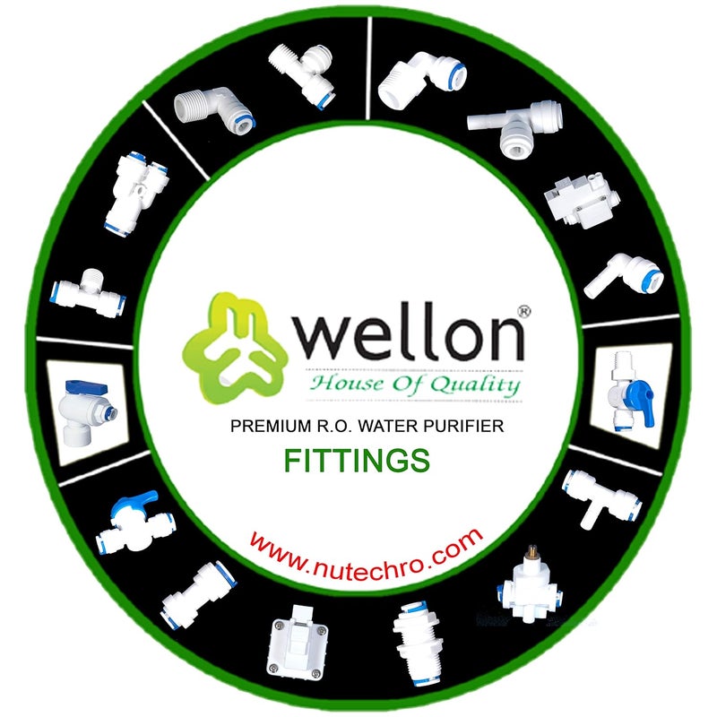 WELLON Sensible Push Fit Type Inline Filter Set with Activated PreCarbonActivated PostCarbon Sediment Filter Set Compatible with Reviva Dolphin Aquagrand All Domestic Water purifiers - Image 4