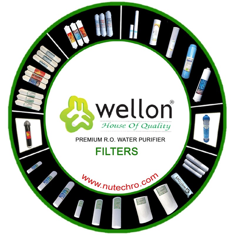 WELLON Sensible Push Fit Type Inline Filter Set with Activated PreCarbonActivated PostCarbon Sediment Filter Set Compatible with Reviva Dolphin Aquagrand All Domestic Water purifiers - Image 3
