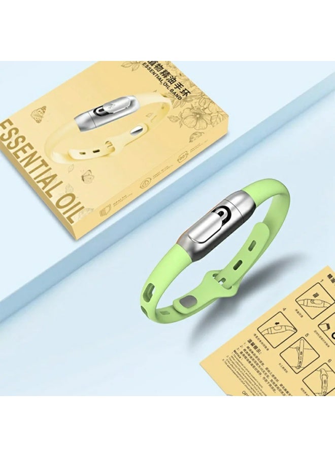 Adjustable Natural Mosquito Repellent Bracelet with Refill Sticks. Essential Oil Wristband for Safe Insect Protection for Kids and Adults - Image 4