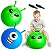 ZOOJOY Hopper Ball 2 Pack 18In Bouncy Ball with Handle Alien Monste Horn Hop Balls Girls Boys Toys for for SportSchoolTeam Inflatable Kids Gifts for 3 4 5 6 7 8 Yr Old for Indoor Outdoor Game - Image 2