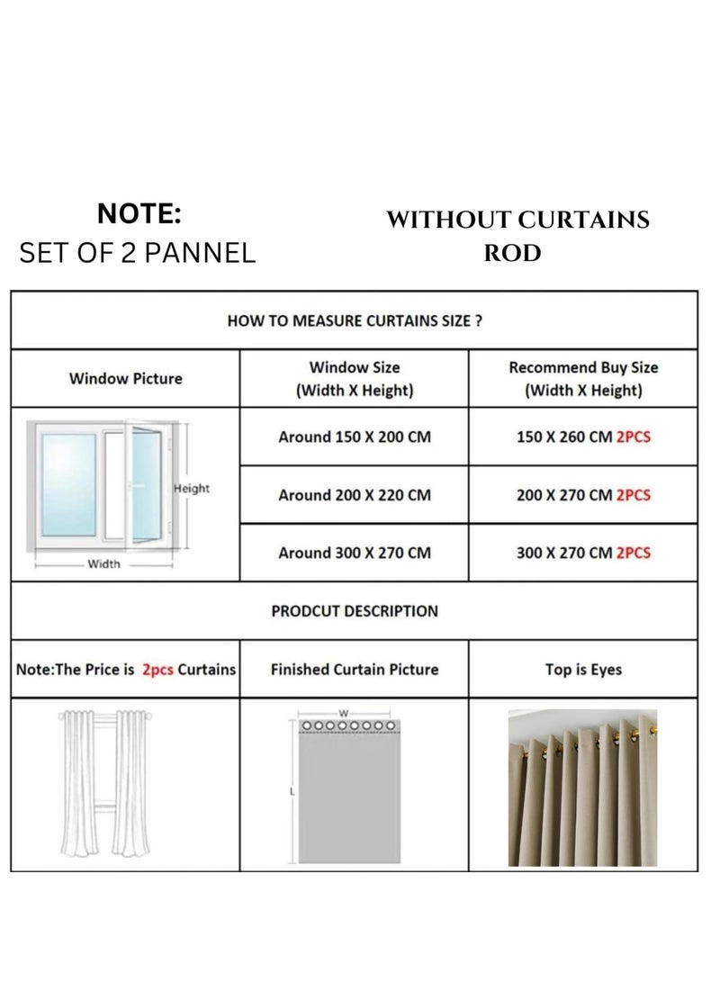 Umeema Blackout Window and Door Curtains for Bedroom, Living room with Grommet Top (Width 150cm and Length 270cm) Two pieces set. (Grey)  - Image 5