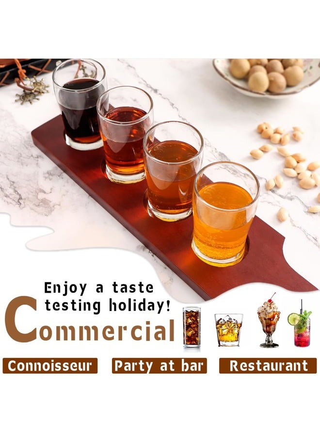 LZMS 6 Packs 18" Mahogany Finish Flight Paddle, Large Beer Sampler Paddle with thin Profile and Convenient Hanging Hole, Ideal for Professional Kitchens and the Hospitality Industry - Image 4