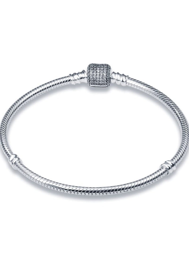 Pandora Violet - PANDORA Jewelry Beads and Pave Cubic Zirconia Bracelet in Sterling Silver - Image 1