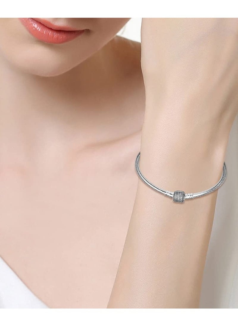 Pandora Violet - PANDORA Jewelry Beads and Pave Cubic Zirconia Bracelet in Sterling Silver - Image 1
