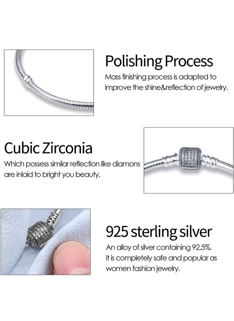 Pandora Violet - PANDORA Jewelry Beads and Pave Cubic Zirconia Bracelet in Sterling Silver - Image 1