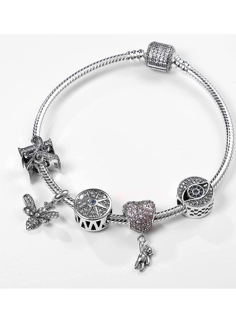 Pandora Violet - PANDORA Jewelry Beads and Pave Cubic Zirconia Bracelet in Sterling Silver - Image 1