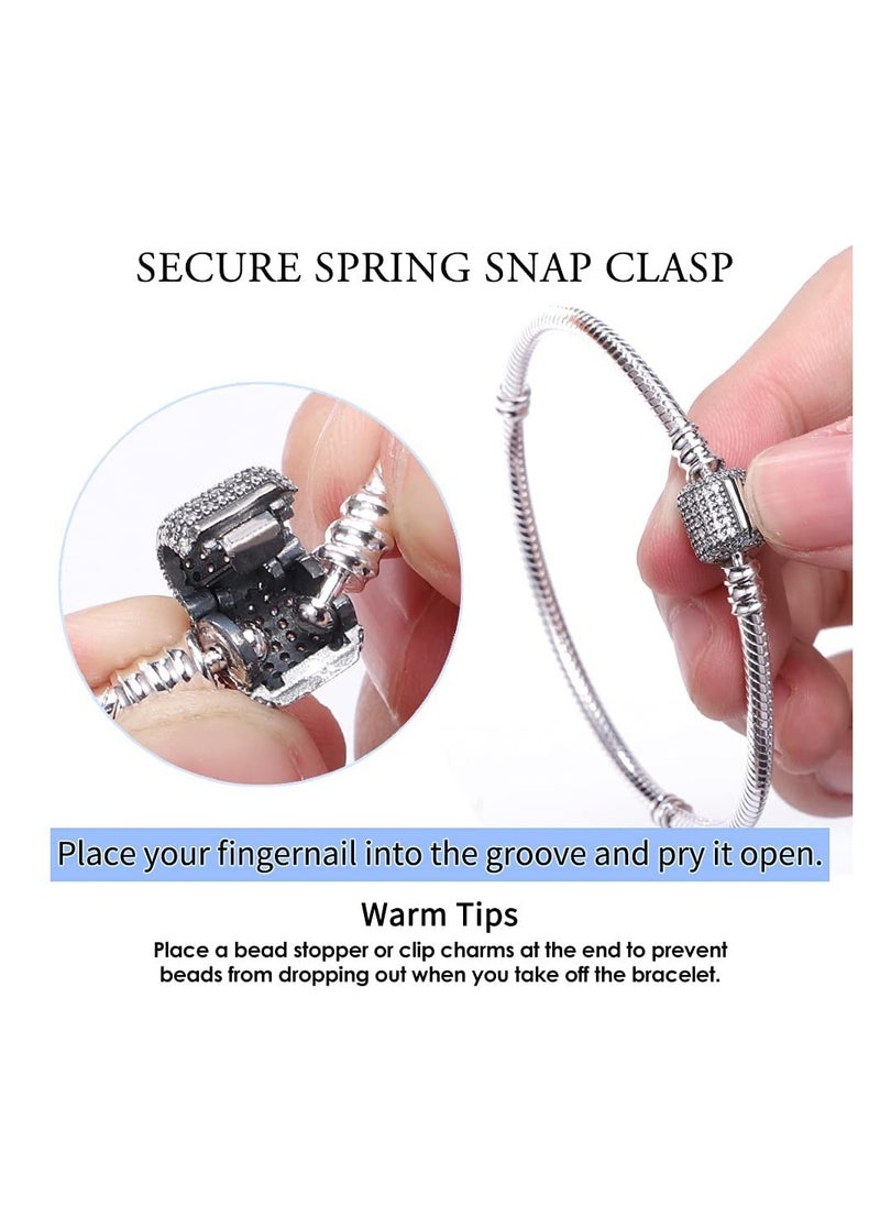 Pandora Violet - PANDORA Jewelry Beads and Pave Cubic Zirconia Bracelet in Sterling Silver - Image 1