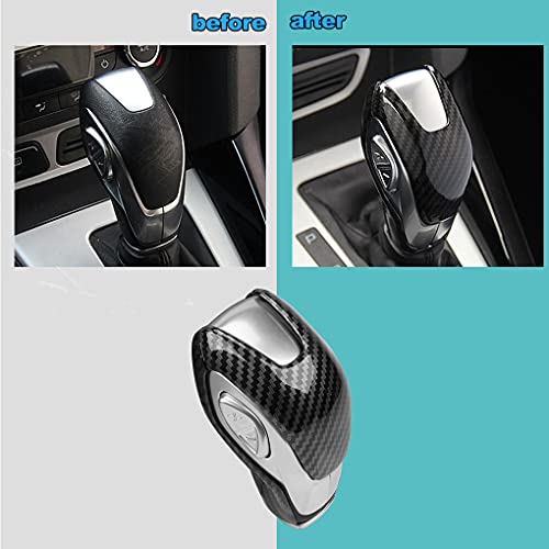 LDYFC Sport Style Carbon Fiber Print Auto Gear Shift Knob Cover for Ford EcoSport Escape Fusion C-Max Energi Wagon Fiesta Focus Transit Accessories (D) - Image 4