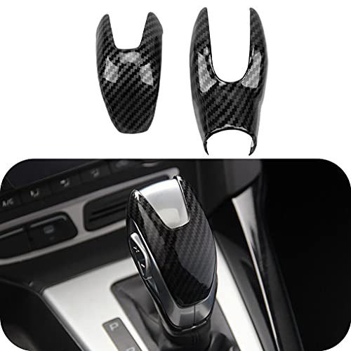 LDYFC Sport Style Carbon Fiber Print Auto Gear Shift Knob Cover for Ford EcoSport Escape Fusion C-Max Energi Wagon Fiesta Focus Transit Accessories (D) - Image 1