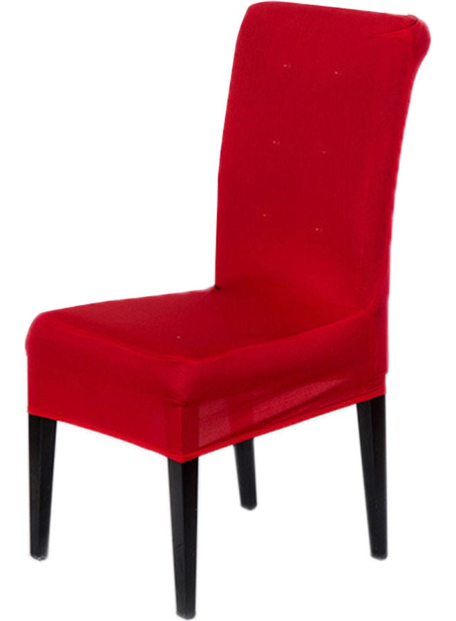 NIBEMINENT Stretchable Solid Chair Cover Red - Image 1