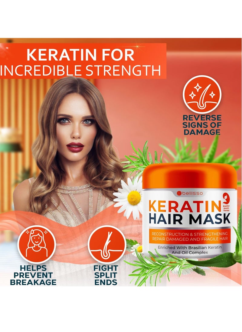 Keratin Hair Mask - Sulfate Free Hydrating Deep Conditioner Treatment for Dry, Damaged and Split Ends - Moisture for Frizzy and Curly Hair - For Women and Men - Moisturizer Care to Repair Damage - pzsku/Z1B079375A4DFACC62C66Z/45/_/1737369625/2534ea85-66ab-4c99-a726-521ca548672a