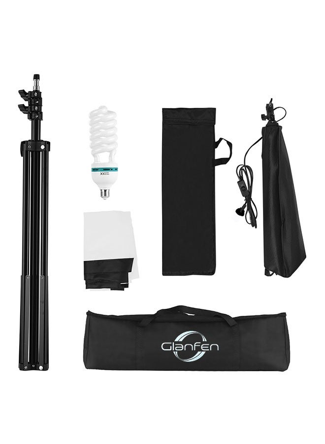 Glanfen Professional 50x70cm Photography Softbox Lighting Kit with 135W 5500K LED Bulbs, Adjustable Stand & Carry Bag - Image 2