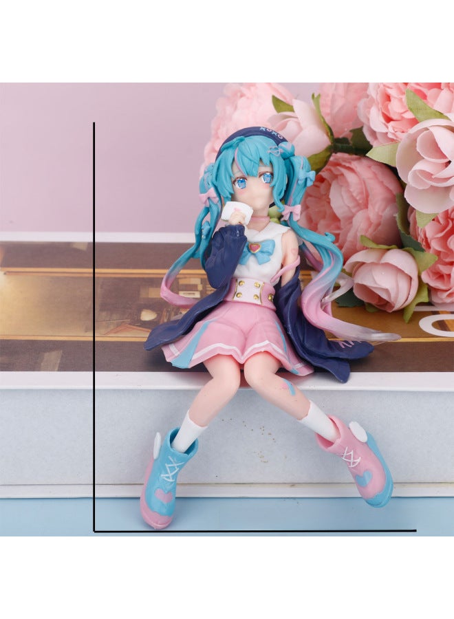 MIKU Chuyin Future Hand-made Ornaments Secondary Beautiful Girl Yugui Dog Chuyin Desktop Decoration Chassis Ornaments-Color:White Skirt Initial Sound B Second Generation Boxed  - Image 4