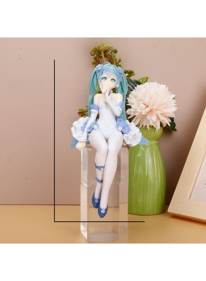 MIKU Chuyin Future Hand-made Ornaments Secondary Beautiful Girl Yugui Dog Chuyin Desktop Decoration Chassis Ornaments-Color:White Skirt Initial Sound B Second Generation Boxed  - Image 5