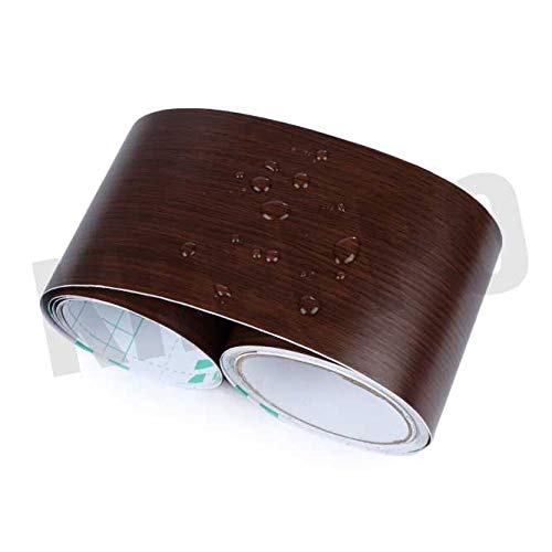 KREEPO Waterproof Waist Line Wall Sticker Self Adhesive Baseboard Wallpaper Border Roll Decals Home Decor Film (Size 4Inch x 40m) (Wood-8) - Image 4