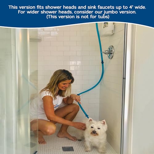 Rinseroo Dog Spot Washer – 6ft Slip-On Shower Hose for Easy Pet Rinsing, Fits Showerheads Up to 4” – Stress-Free Way to Clean Dogs Without a Full Bath, Shark Tank Product (Not for Tubs) - Image 4