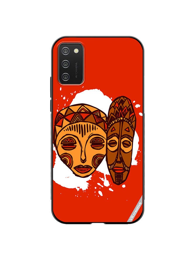 VR CREATIVE Protective Case Cover For Samsung Galaxy A03s African Masks Design Multicolour - Image 1