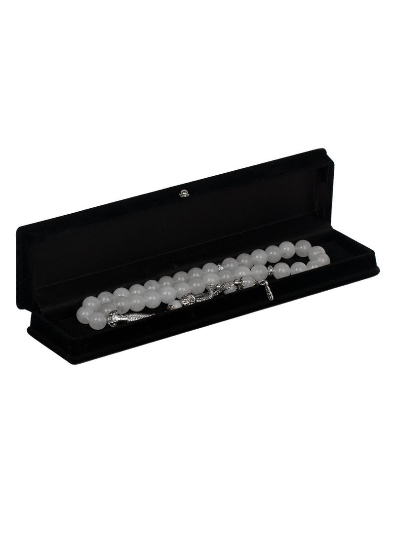 RS Dark pearl agate stone rosary 10ml  - Image 4