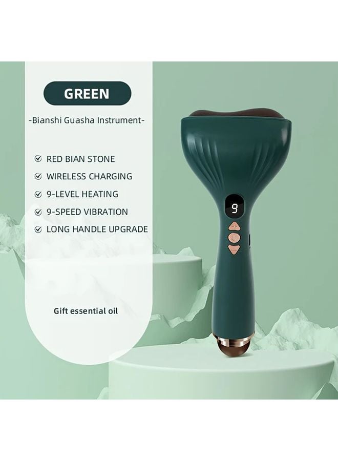 مساج كهربائي أخضر بالUSB، 9 مستويات قابلة للتعديل للوجه والجسم - Image 1