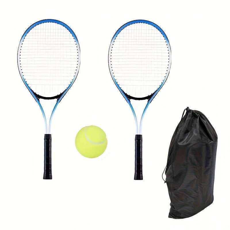 HONGHUOING 2 Tennis Rackets + 1 Tennis Ball - Durable Training Set for Beginners with Storage Bag - Image 5
