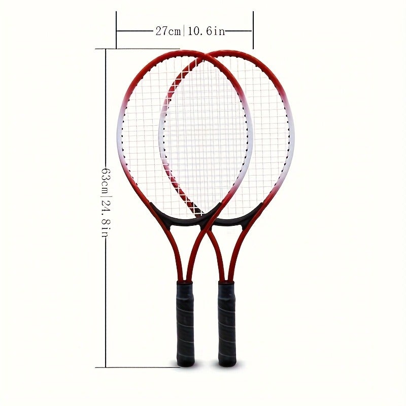 HONGHUOING 2 Tennis Rackets + 1 Tennis Ball - Durable Training Set for Beginners with Storage Bag - Image 3