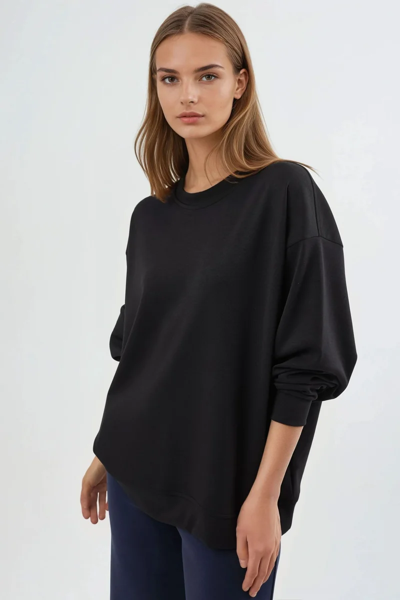 Busem BUSEM Relaxed Fit Crew Neck Knitted Sweatshirt