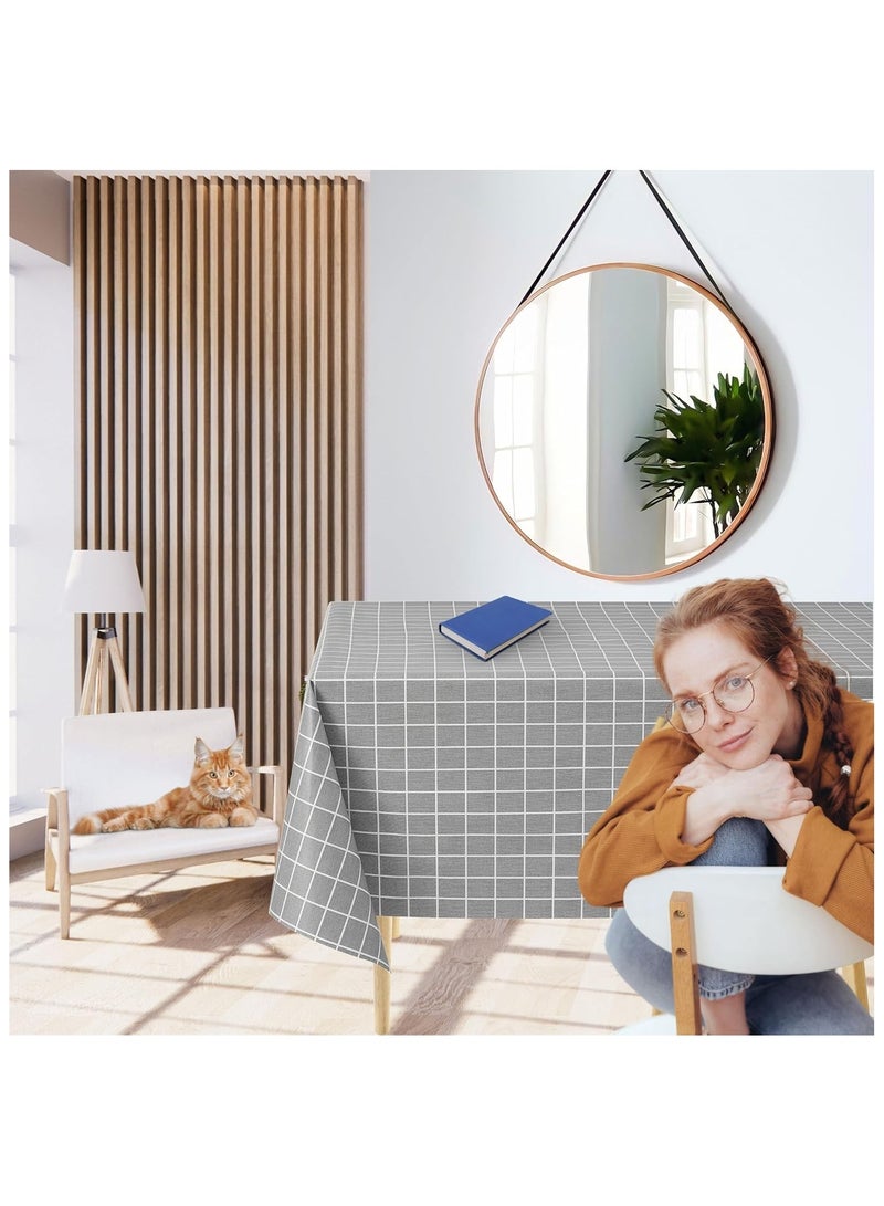 Anna Minimalist PVC Tablecloth for Home Dining and Office Desks - Waterproof, Oil-Proof, and Easy to Clean - Image 4
