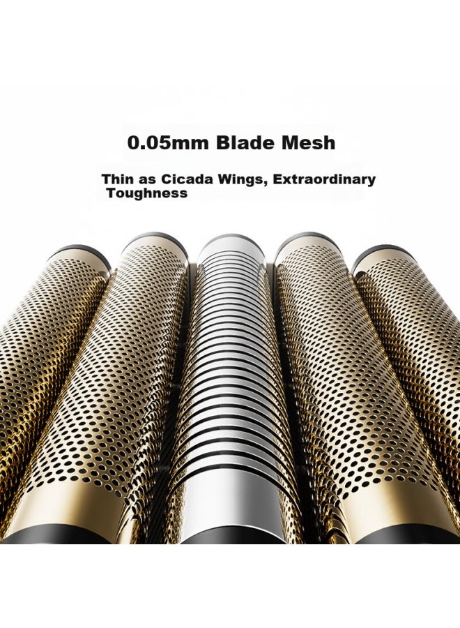 Samcoos Titanium Blade Shaver With Reciprocating Five-blade Head, Upgraded Electric Portable Mini Beard Trimmer, New Year Gift For Men's Razor - Image 2