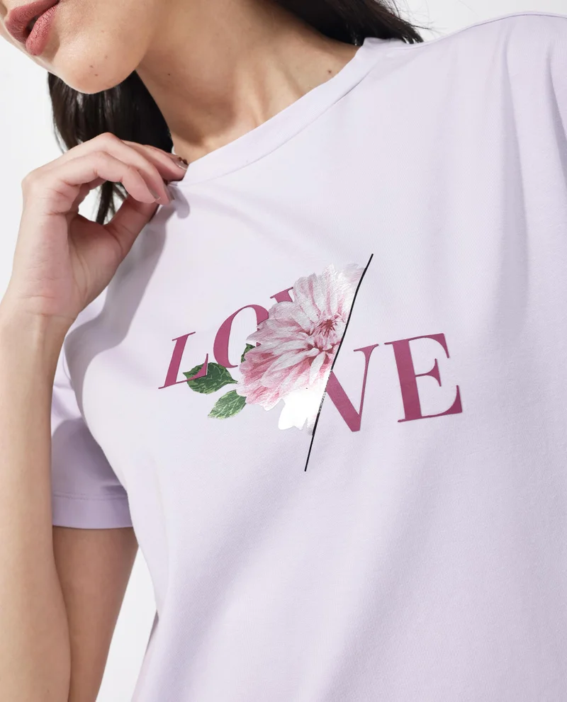 Rareism Women's Graphic Printed T-Shirt