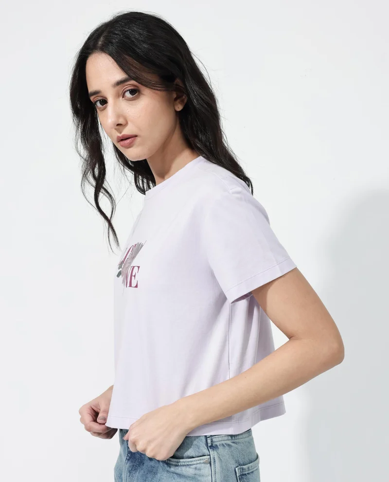 Rareism Women's Graphic Printed T-Shirt