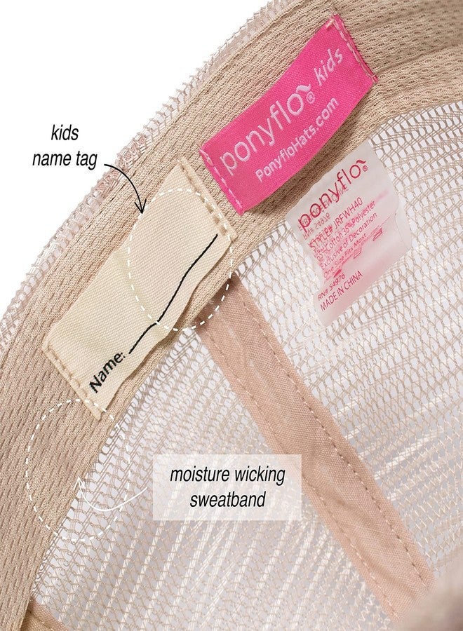 Ponyflo Original Kids Tie Dye Mesh Back Ponytail and Messy Bun Pony Cap with Full Back Opening - Image 4