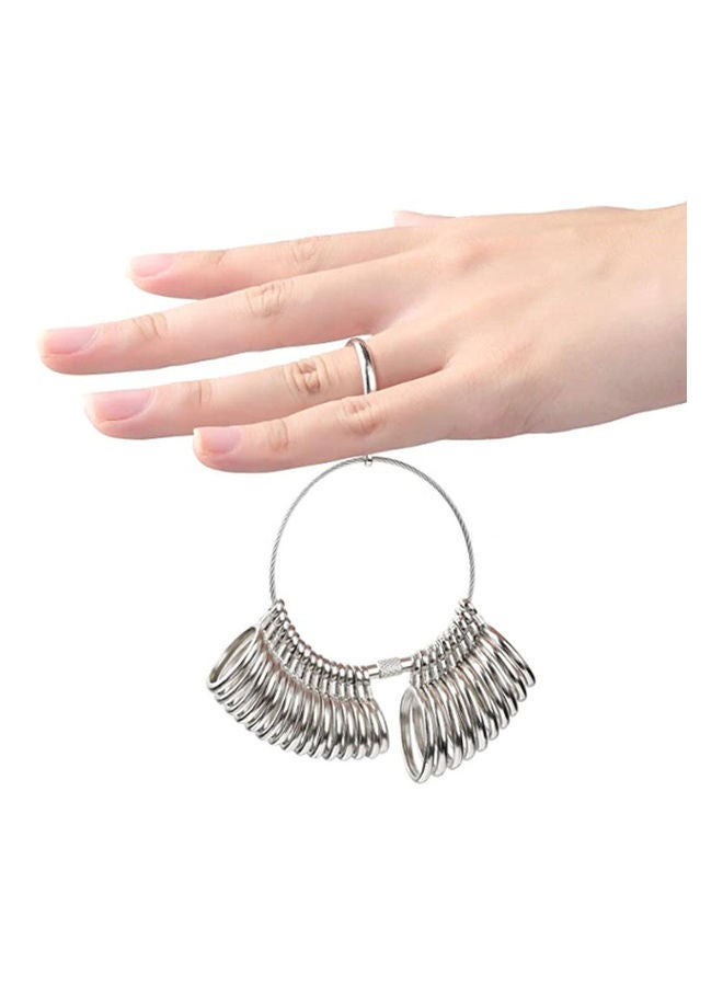 Gauge And Ruler For Ring Size Measurement Set Silver - Image 3