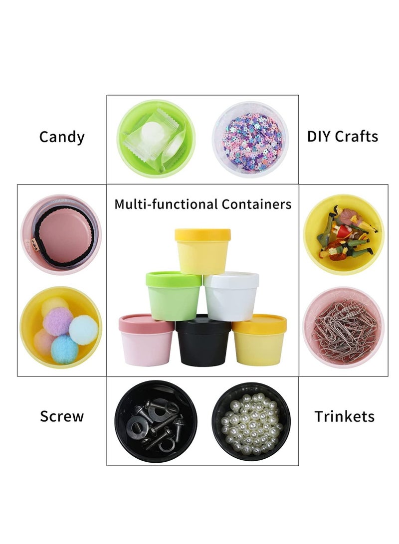 SYOSI برطمانات مستحضرات تجميل فارغة مانعة للتسرب، حاوية بلاستيكية واسعة الفم مع أغطية مقببة لمنتجات التجميل، أو صنع الوحل بنفسك أو تخزين المكياج أثناء السفر، خالية من مادة BPA بنسبة 100%، 10 قطع، أسود، 3.4 أونصة، 100 جرام - Image 5