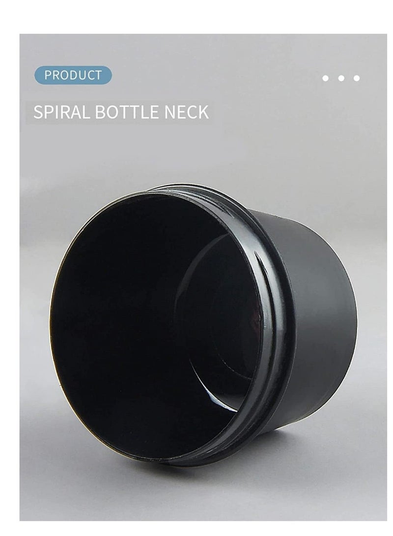 SYOSI برطمانات مستحضرات تجميل فارغة مانعة للتسرب، حاوية بلاستيكية واسعة الفم مع أغطية مقببة لمنتجات التجميل، أو صنع الوحل بنفسك أو تخزين المكياج أثناء السفر، خالية من مادة BPA بنسبة 100%، 10 قطع، أسود، 3.4 أونصة، 100 جرام - Image 4