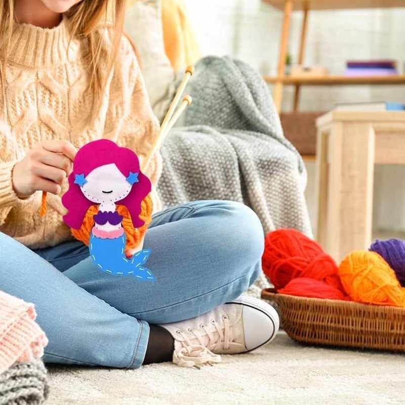 TERRIFI Felt Sewing Kit, Ocean Animals DIY Art Craft Felt Set Beginners Sewing Set for Boys and Girls Educational Gift, Fun and Educational Sea Animal Craft Set for Beginner - Image 3