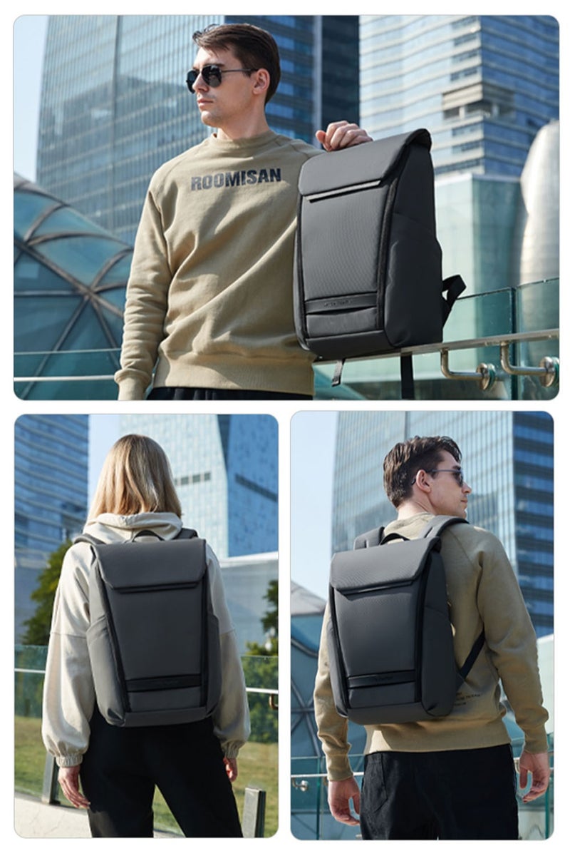 ARCTIC HUNTER College Laptop Bag, Business Travel Durable Work Backpack with Laptop Compartment for Men, Grey - Image 2