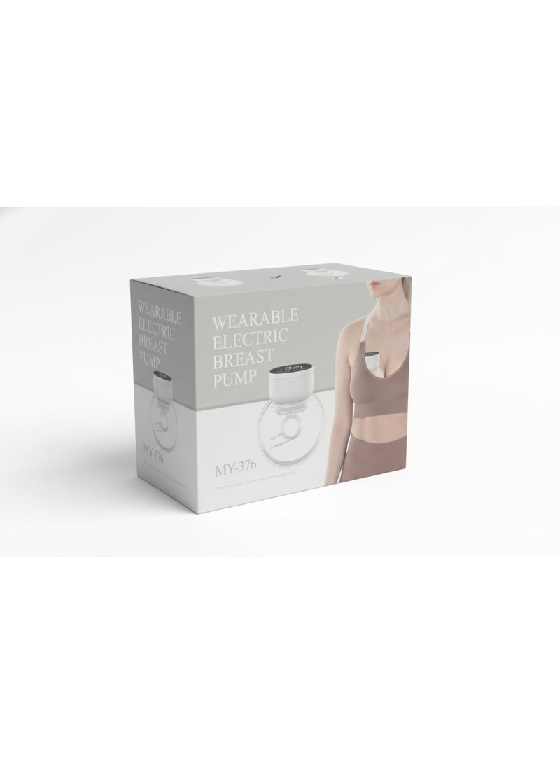 مضخة ثدي كهربائية قابلة للارتداء (Wearable Electric Breast Pump) - لون أسود فاخر، تصميم بدون استخدام اليدين - صامتة ومزودة بشاشة LED ذكية للتحكم السهل - آمنة ومضادة للارتجاع. - Image 4