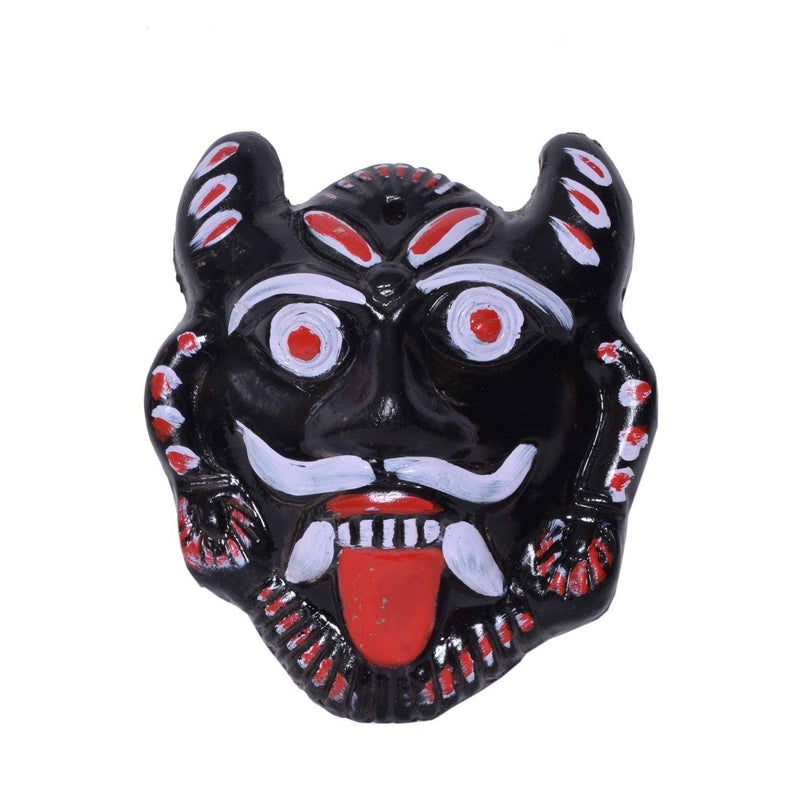 Onlinch MITTIClay MUKHOTA MUKUT BHOOT for Protect Home BASTU DHOSHNazar BattuNegativity 18 cm 1 PCS - Image 3