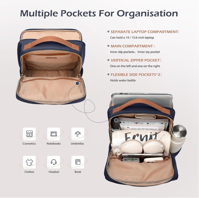 GOLF SUPAGS Stylish Laptop Backpack for Women Work College Travel Casual Daypack Fits 15.6 Inch Notebook - Image 3