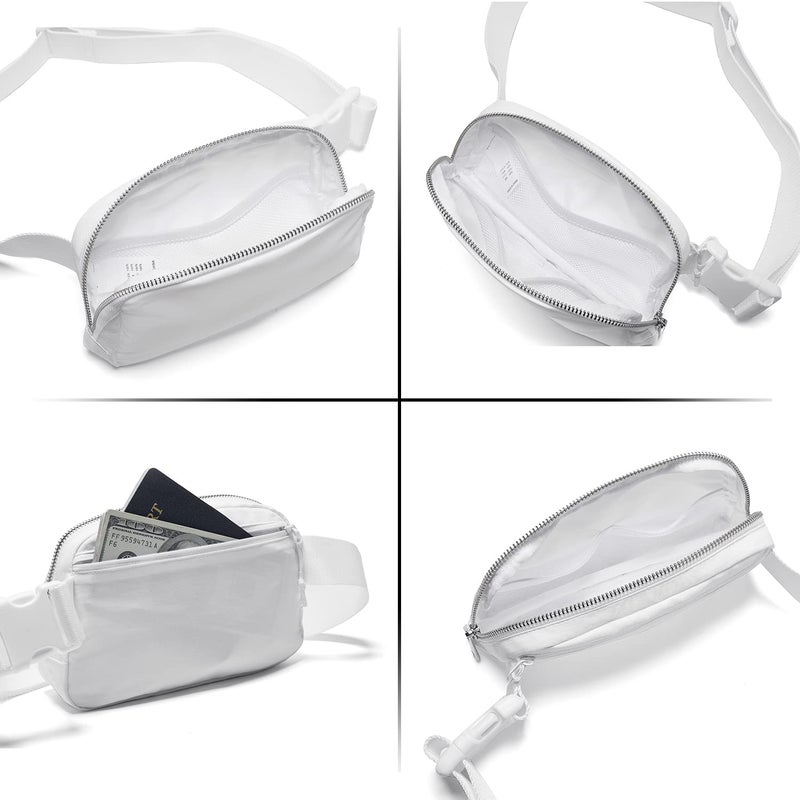 Gitus Belt Bag for Women Fanny Pack Crossbody Bags for Women Fashion Waist Packs with Adjustable Strap Gifts for Teenage Girls Women Men (White) - Image 5