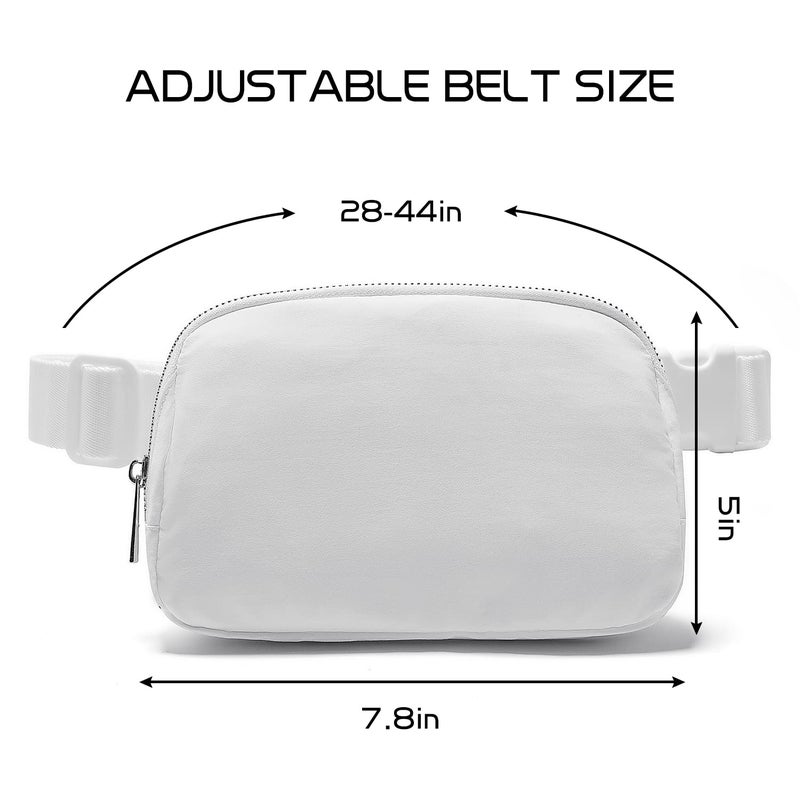 Gitus Belt Bag for Women Fanny Pack Crossbody Bags for Women Fashion Waist Packs with Adjustable Strap Gifts for Teenage Girls Women Men (White) - Image 3