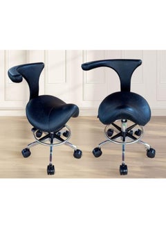 LA PERLA TECH  360 Degree Saddle Stool Chair, Saddle Stool Rolling Ergonomic Swivel Chair for Dental Office Massage Clinic Spa Salon, Medical Dentist Chair Saddle Stool  - Image 2