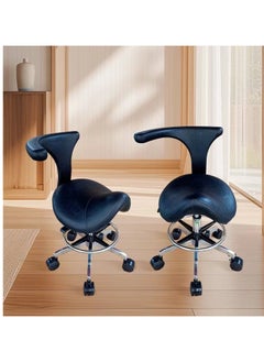LA PERLA TECH  360 Degree Saddle Stool Chair, Saddle Stool Rolling Ergonomic Swivel Chair for Dental Office Massage Clinic Spa Salon, Medical Dentist Chair Saddle Stool  - Image 3