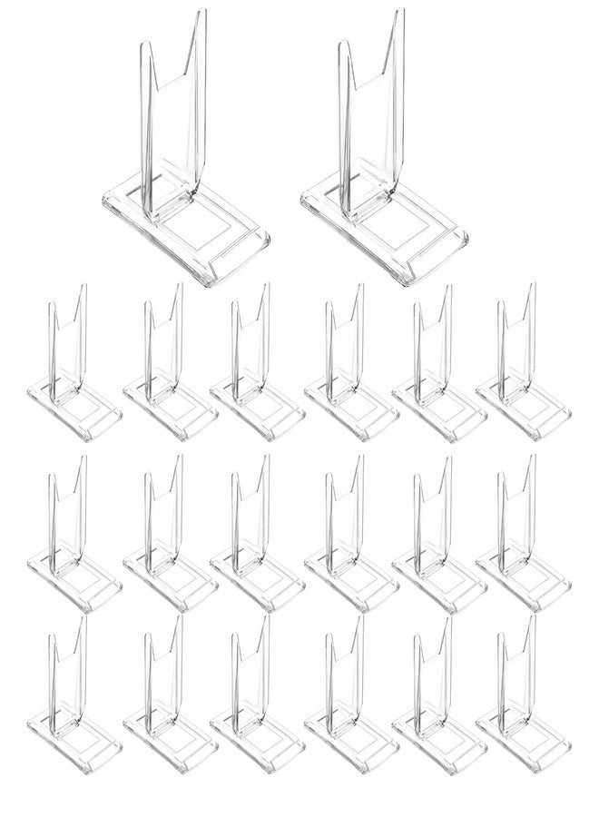 Jtuxcke 20 Packs Acrylic Comic Book Display Stand, Adjustable Clear Display Holder Easel Collector Stand for Home Office Comic Magazine Postcard Art DVD Album Jewelry Pictures Platter - Image 1