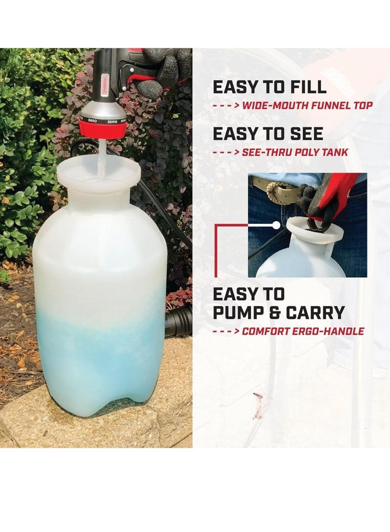 عباسلي تتضمن مجموعة أدوات البستنة بخاخًا سعة 5 لترات و2 لتر مع قفازات ومنجل ومقص تقليم (قد يختلف لون مجموعة الأدوات والبخاخ حسب التوافر) - Image 2