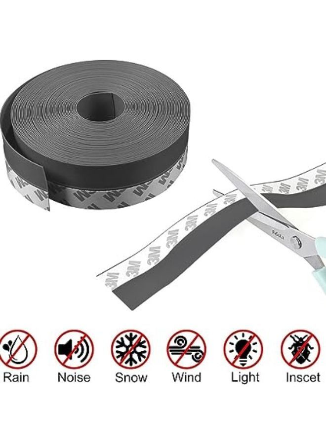 TEGRILO Weather Stripping Door Seal Silicone Door Bottom Seal Soundproof Weather Stripping Anti-Collision Adhesive Solid Seal Strip for Doors and Windows Gaps - Image 5