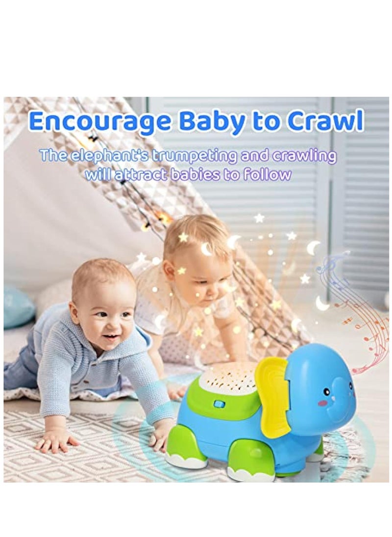 YelaJoy Baby Toys, Elephant Crawling Musical Baby Toys, Early Learning Educational Toy Starlight & Music, Birthday Gift for Toddler Boy Girl,0 3 6 12 18month  - Image 2