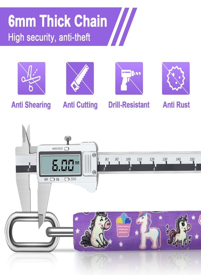 NDakter Bike Lock, 5 Digit Combination Heavy Duty Anti Theft Bicycle Chain Lock,2.62/3.2/4.27/5/6Ft Long Security Resettable Bike Locks for Bike, Bicycle, Scooter, Door, Gate, Fence-4/6mm Thick - Image 4