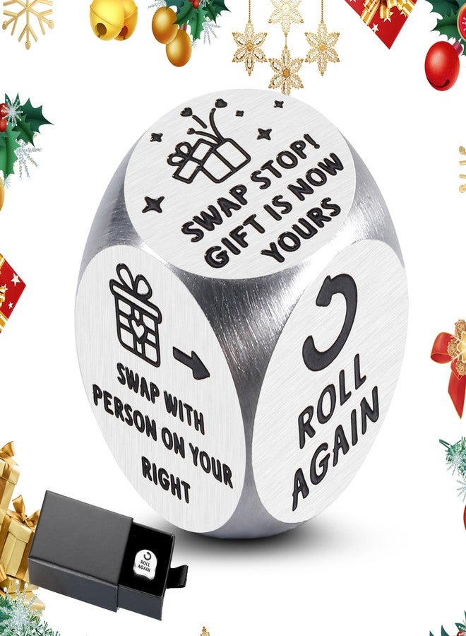 KINMES White Elephant Gift Exchange Dice, Santa Swap Gift Exchange Dice, Exchange Gifts Family Game, Christmas Stocking Stuffers for Men Women, Christmas Games for Family Party - Image 1